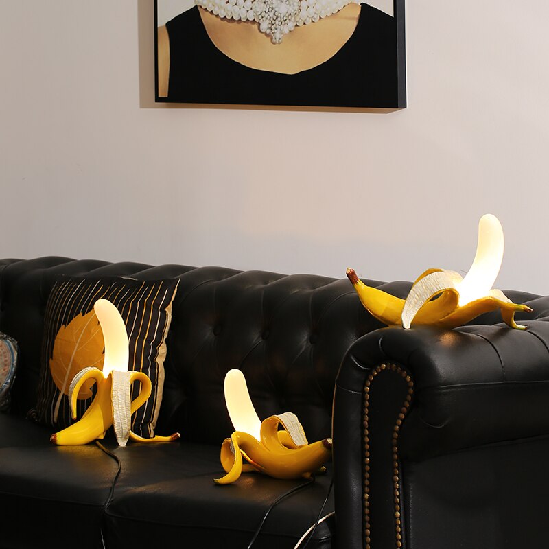 Lunara Deco | Art-Déco-Tischlampe im Bananenblatt-Design