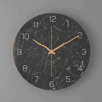 Marbelle | Moderne Wanduhr in Marmoroptik | Kreatives Design & Zeitlose Eleganz für stilvolle Wohnräume