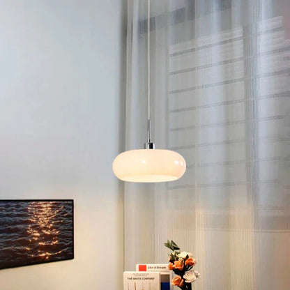 Haelion | Glas Pendelleuchte in Brotform mit E27-Fassung