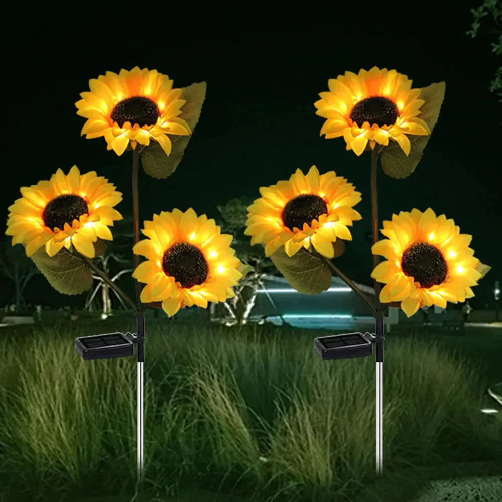 Solbloom Aurea | Solarbetriebene Sonnenblumenleuchte für den Garten