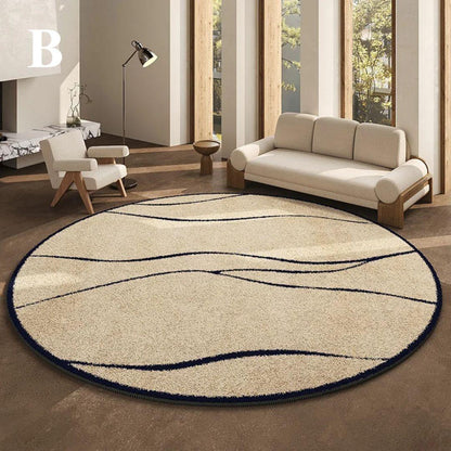 LunaWeave | Runder Teppich für Zuhause | Luxuriöser Teppich im französischen Stil – weich, elegant & pflegeleicht