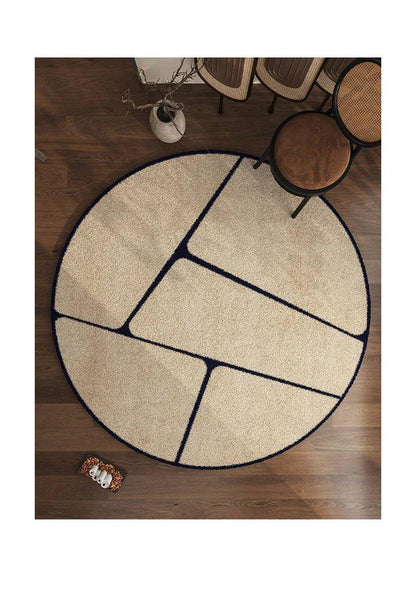 LunaWeave | Runder Teppich für Zuhause | Luxuriöser Teppich im französischen Stil – weich, elegant & pflegeleicht