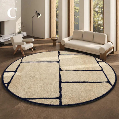 LunaWeave | Runder Teppich für Zuhause | Luxuriöser Teppich im französischen Stil – weich, elegant & pflegeleicht