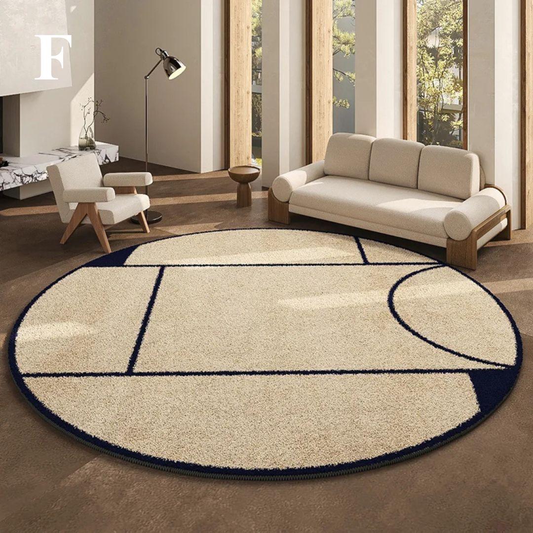 LunaWeave | Runder Teppich für Zuhause | Luxuriöser Teppich im französischen Stil – weich, elegant & pflegeleicht