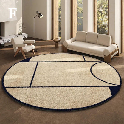 LunaWeave | Runder Teppich für Zuhause | Luxuriöser Teppich im französischen Stil – weich, elegant & pflegeleicht