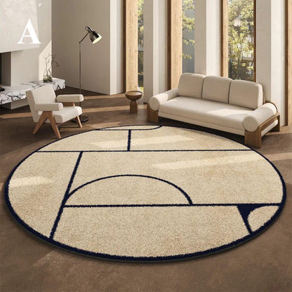 LunaWeave | Runder Teppich für Zuhause | Luxuriöser Teppich im französischen Stil – weich, elegant & pflegeleicht