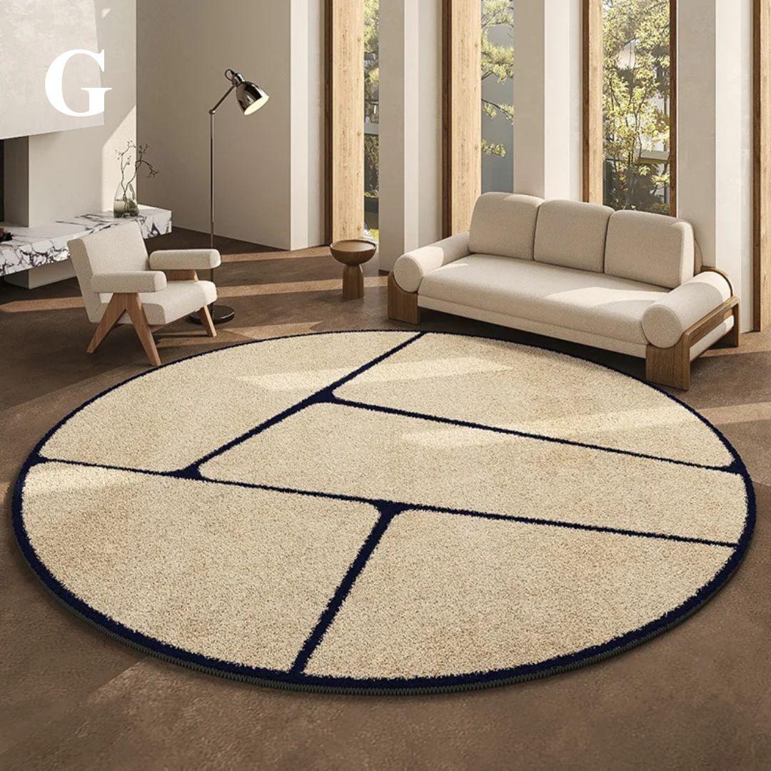 LunaWeave | Runder Teppich für Zuhause | Luxuriöser Teppich im französischen Stil – weich, elegant & pflegeleicht