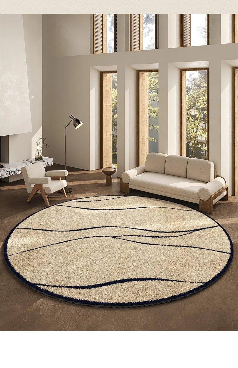 LunaWeave | Runder Teppich für Zuhause | Luxuriöser Teppich im französischen Stil – weich, elegant & pflegeleicht