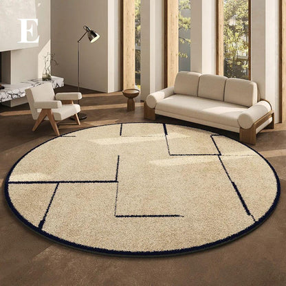 LunaWeave | Runder Teppich für Zuhause | Luxuriöser Teppich im französischen Stil – weich, elegant & pflegeleicht