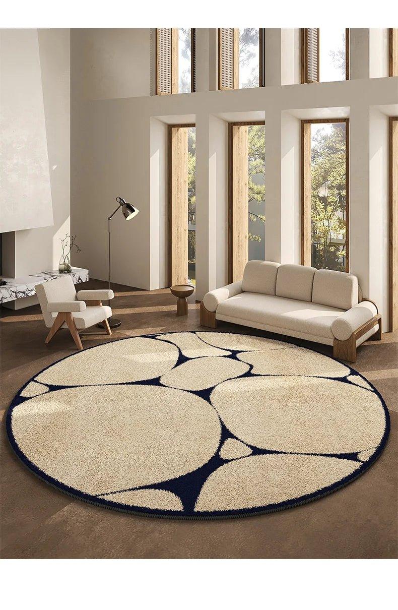LunaWeave | Runder Teppich für Zuhause | Luxuriöser Teppich im französischen Stil – weich, elegant & pflegeleicht