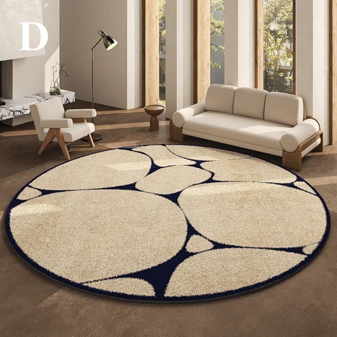 LunaWeave | Runder Teppich für Zuhause | Luxuriöser Teppich im französischen Stil – weich, elegant & pflegeleicht