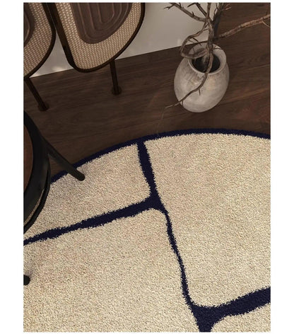 LunaWeave | Runder Teppich für Zuhause | Luxuriöser Teppich im französischen Stil – weich, elegant & pflegeleicht