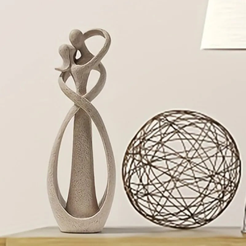 Emora Duo | Abstract decoratief beeldhouwwerk van hars