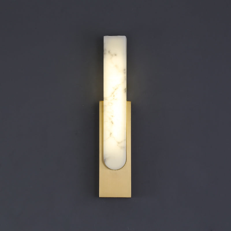 Elegante marmeren wandlamp – luxe wandlamp met LED-licht en gouden accenten