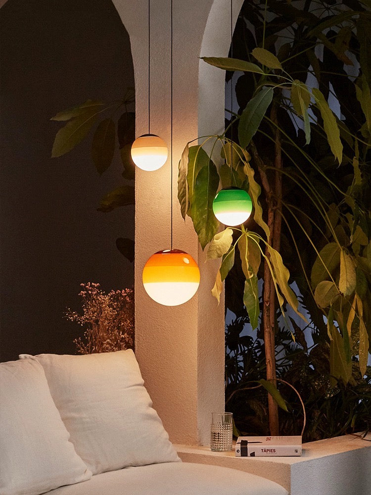 Nowoczesna lampa wisząca LED, ściemnialna – nikiel szczotkowany, E27, design z kamienia szklanego