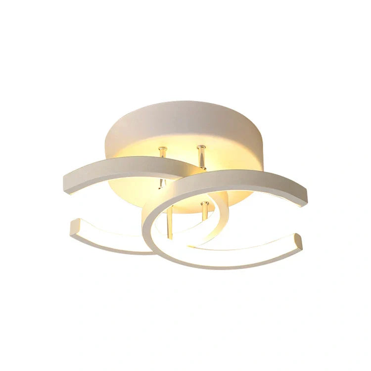 Acantha LED Plafondlamp – Moderne zwart-witte plafondlamp voor woonkamer, keuken & kantoor
