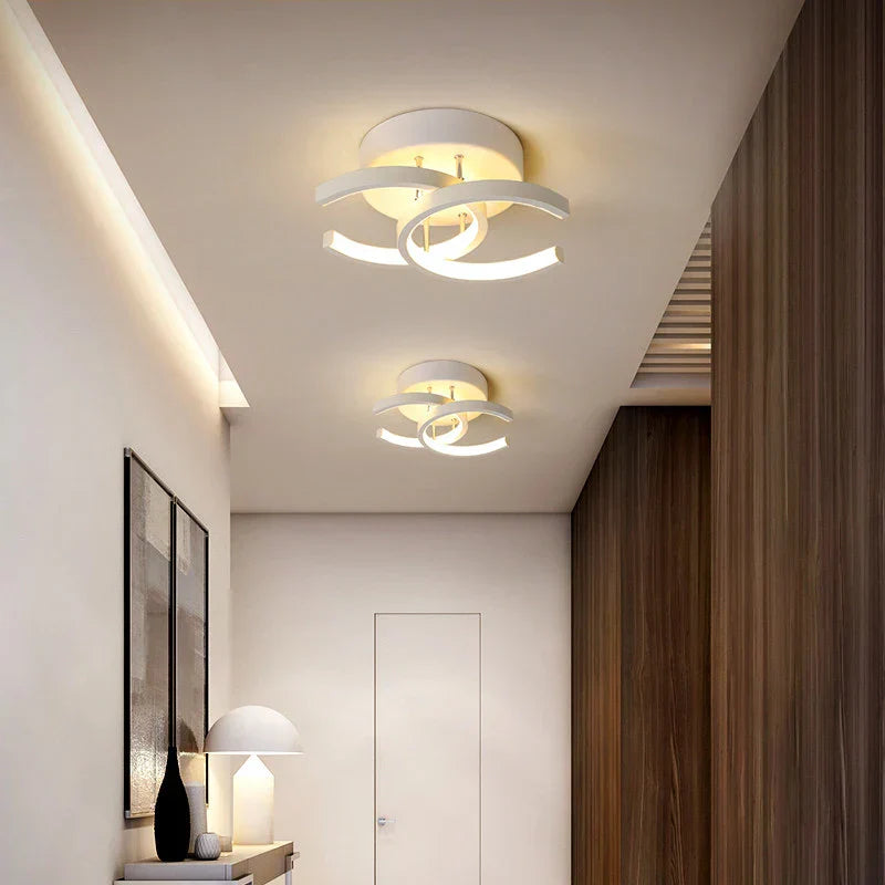 Acantha LED Plafondlamp – Moderne zwart-witte plafondlamp voor woonkamer, keuken & kantoor