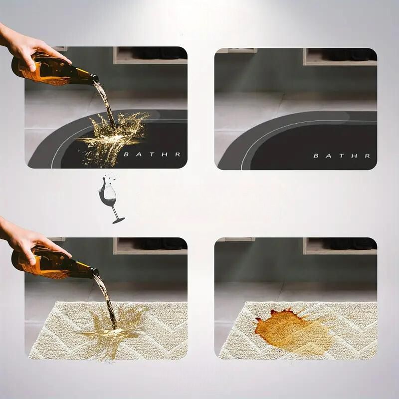 DryLux™ | Schnelltrocknende Badematte mit rutschfester Unterseite