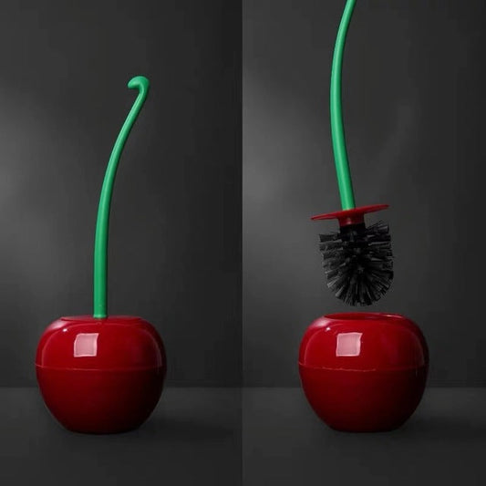 BerryBristle Cherry toiletborstel | Toiletborstel in kersendesign met duurzame borstelharen &amp; houder
