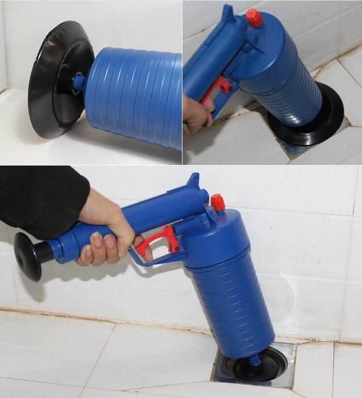 AirFlush HydroBlast | Perslucht-afvoerontstopper met verwisselbare opzetstukken