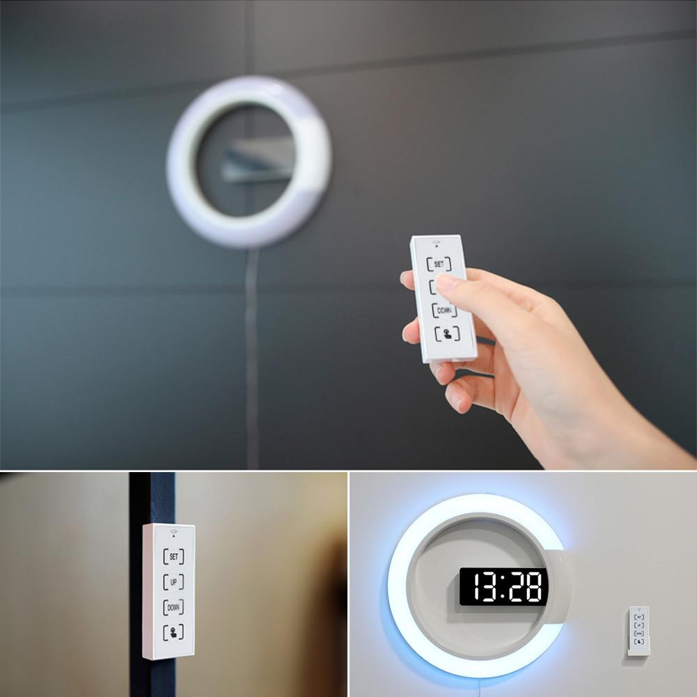 RingLite Halo | Digitale LED-Wanduhr mit Ringlicht in modernem Design