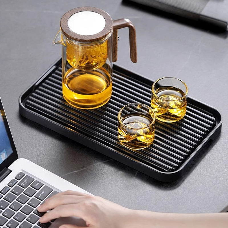 TeakBrew Teekanne | Glasteekanne mit Holzgriff & integriertem Sieb