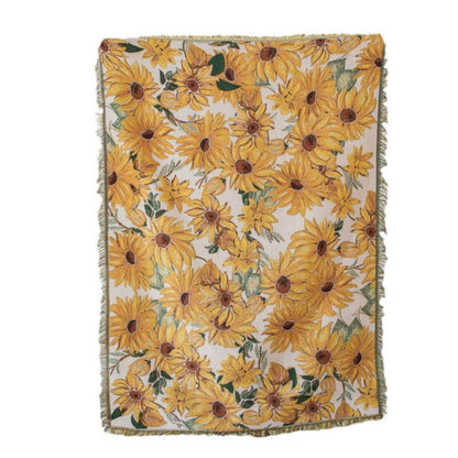 Picknickdecke Blumen | Outdoor & Strand | 180x130 cm | Mikrofaser-Mix