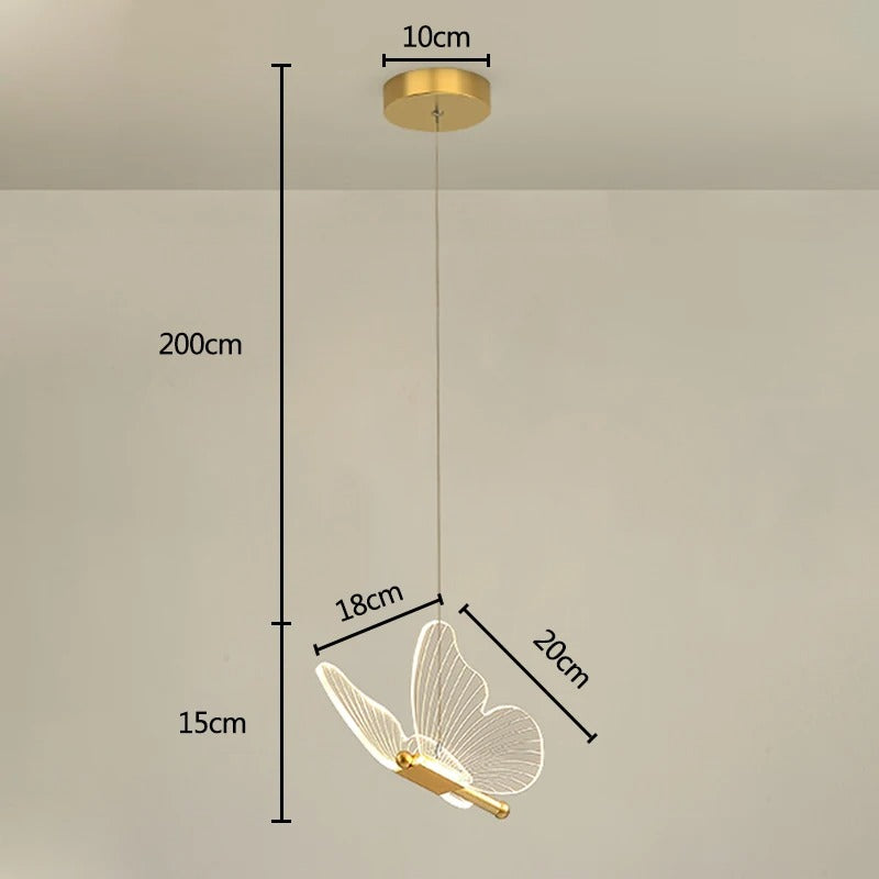 Elira Fléur | Hängeleuchte mit zartem Schmetterlings-Design