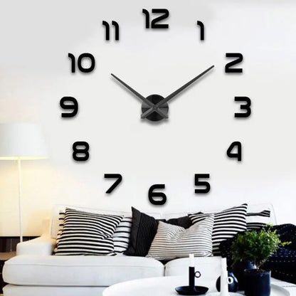Timovia | Minimalistische 3D-Wanduhr ohne Rahmen