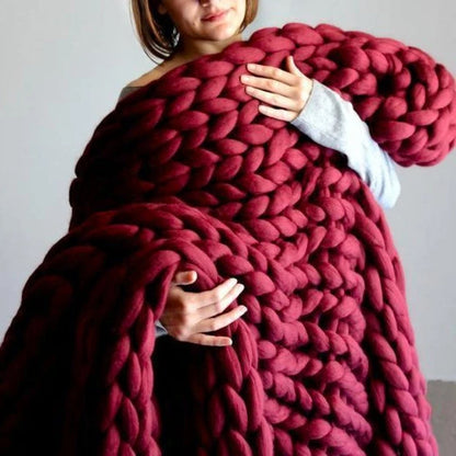 NordWeave | Edle XXL Strickdecke aus weichem Garn für Wohn- & Schlafzimmer