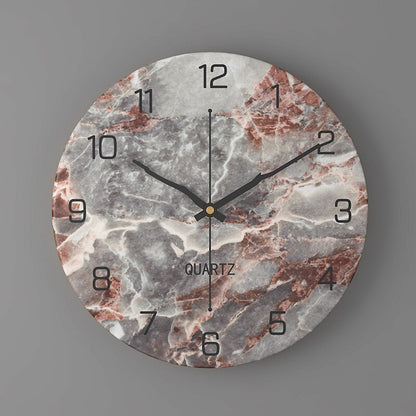 Marbelle | Moderne Wanduhr in Marmoroptik | Kreatives Design & Zeitlose Eleganz für stilvolle Wohnräume